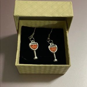 Red wine earrings